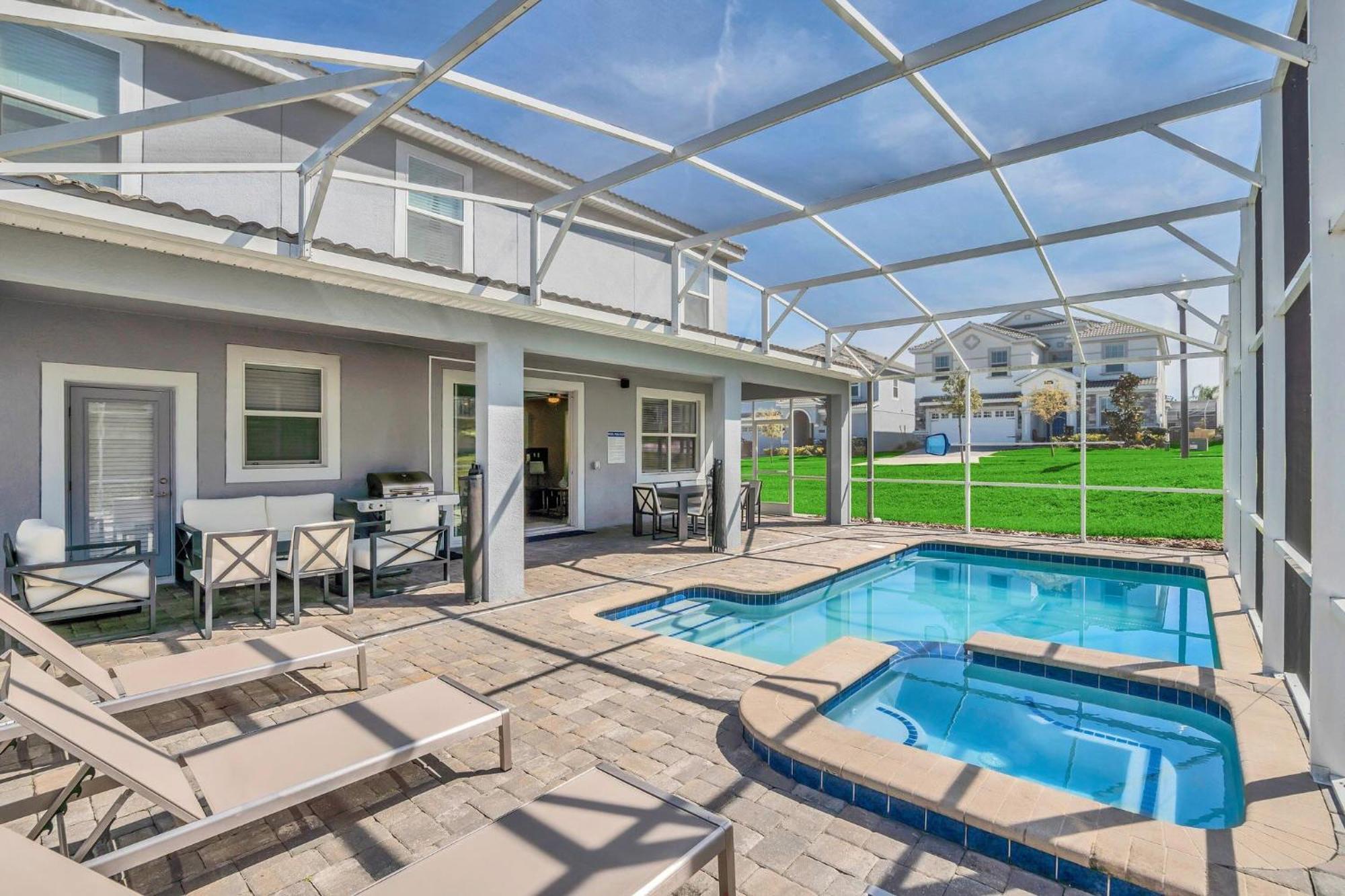8Br Luxury - Sleeps 22 - Near Disney With Pool & Hot Tub! 대번포트 외부 사진